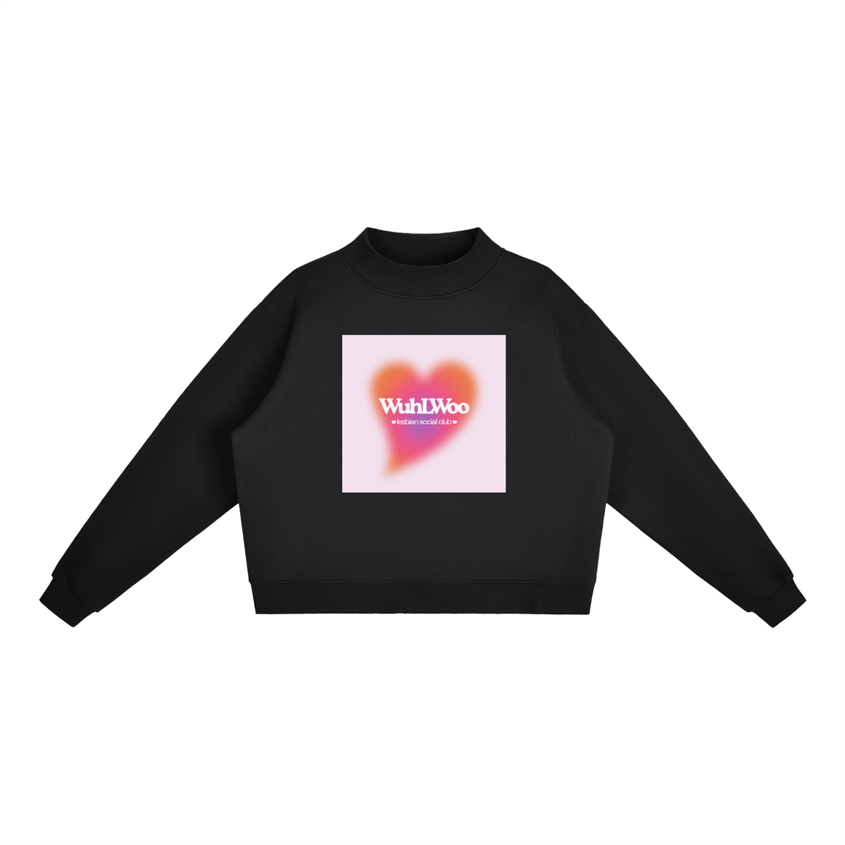 WuhLWoo Mock-Neck Crew Sweatshirt