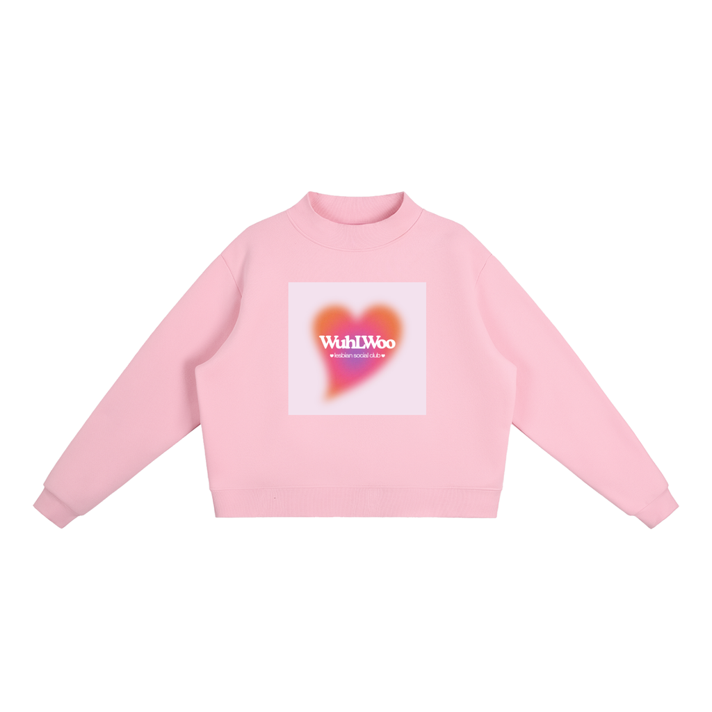 WuhLWoo Mock-Neck Crew Sweatshirt
